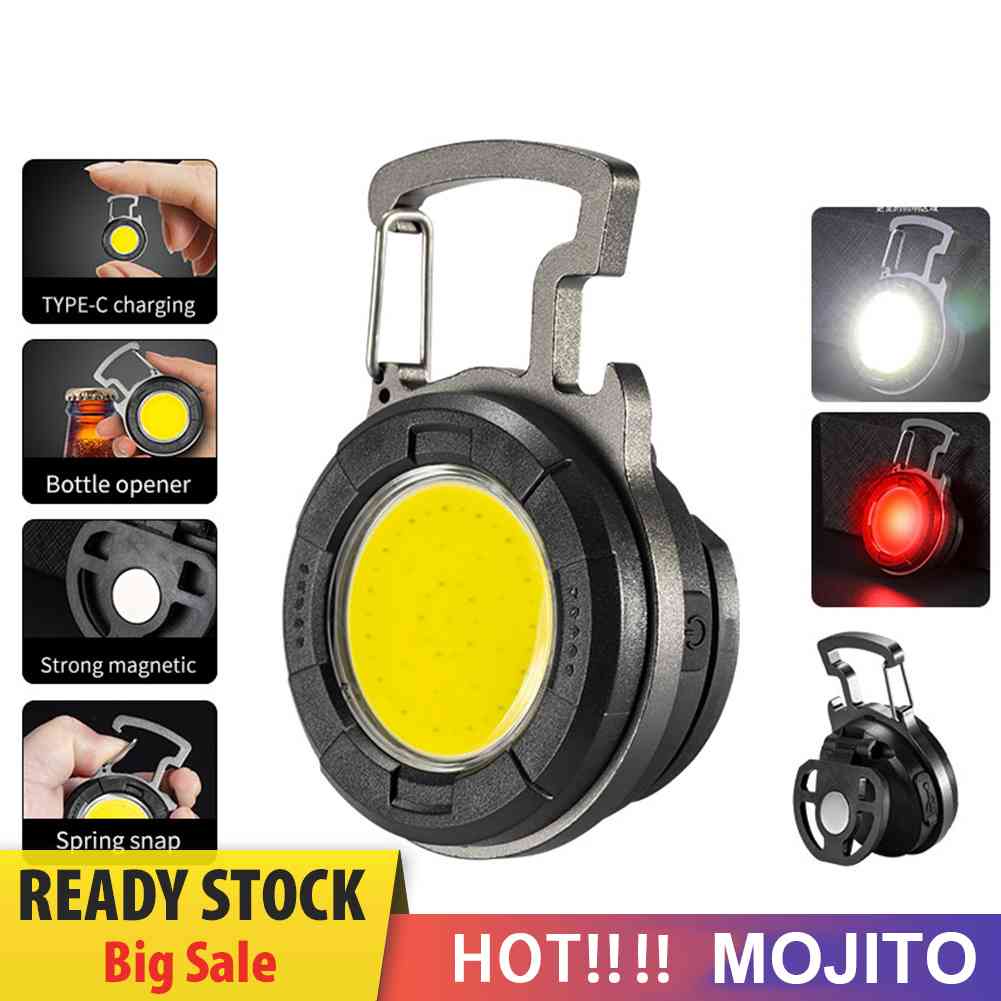 Senter LED COB 500lm Anti Air Dengan Gantungan Kunci Untuk Camping