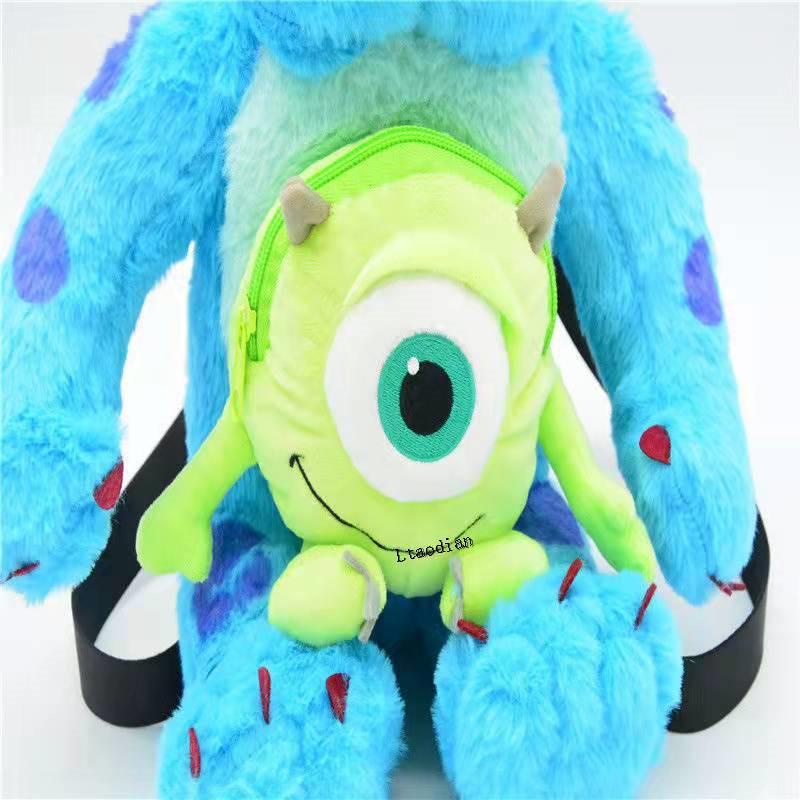 ♘❉☏Sera mengimpor Monsters University 20th anniversary Sullivan hair monster bermata besar boneka mewah boneka ransel ransel kartun lucu