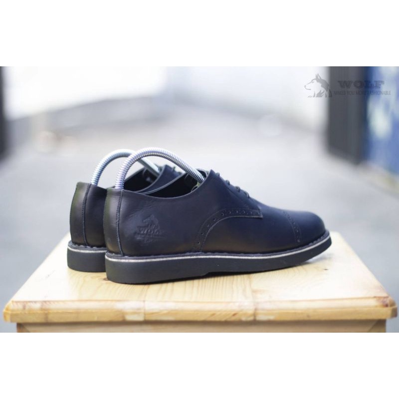 Sepatu Formal Pria Hitam Pantofel Casual Kulit Asli Kerja Kantor Kuliah Kondangan