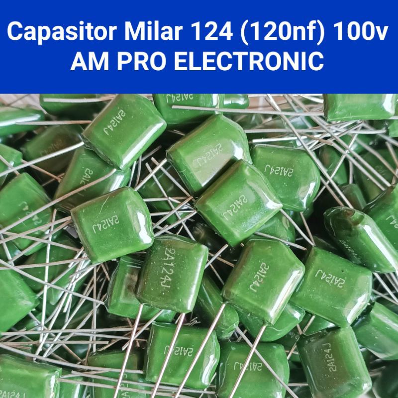 Kapasitor Milar 124 100v 120nf Capacitor Mylar 120n 0.12uf