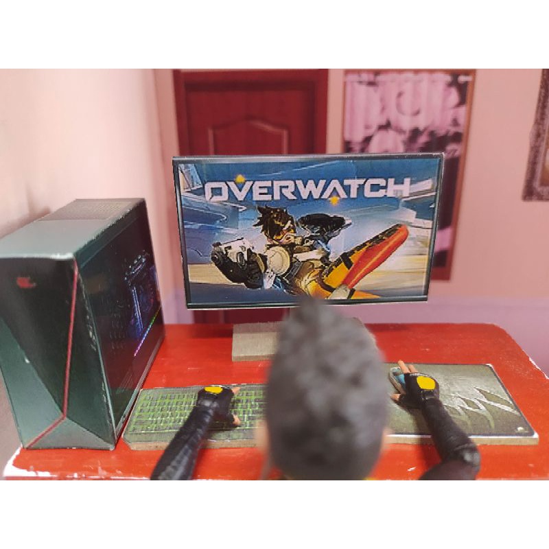 Miniatur Komputer game skala 1/12