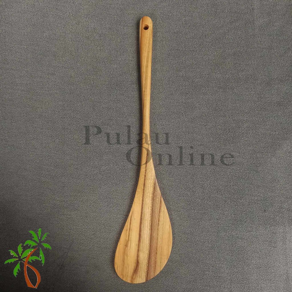 Spatula Kayu Lengkung Sawo 35 cm - Sutil Kayu Krisna