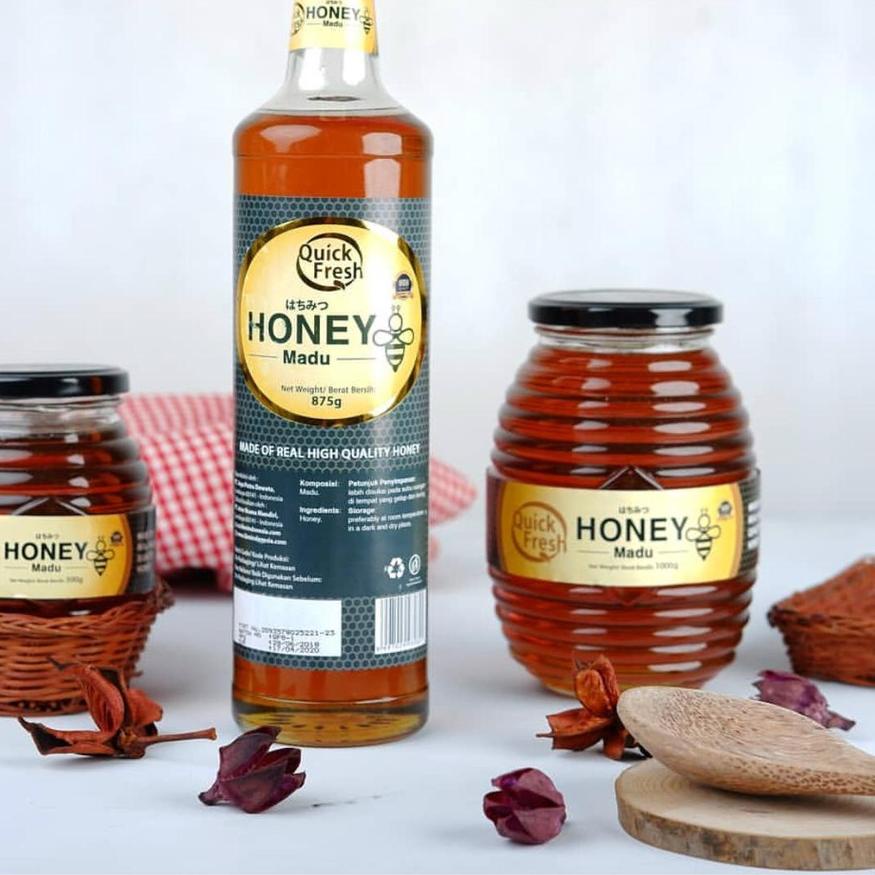 

limited Edition✔️Madu Murni Asli Quick Fresh Honey 875 gram (Botol)|KD7
