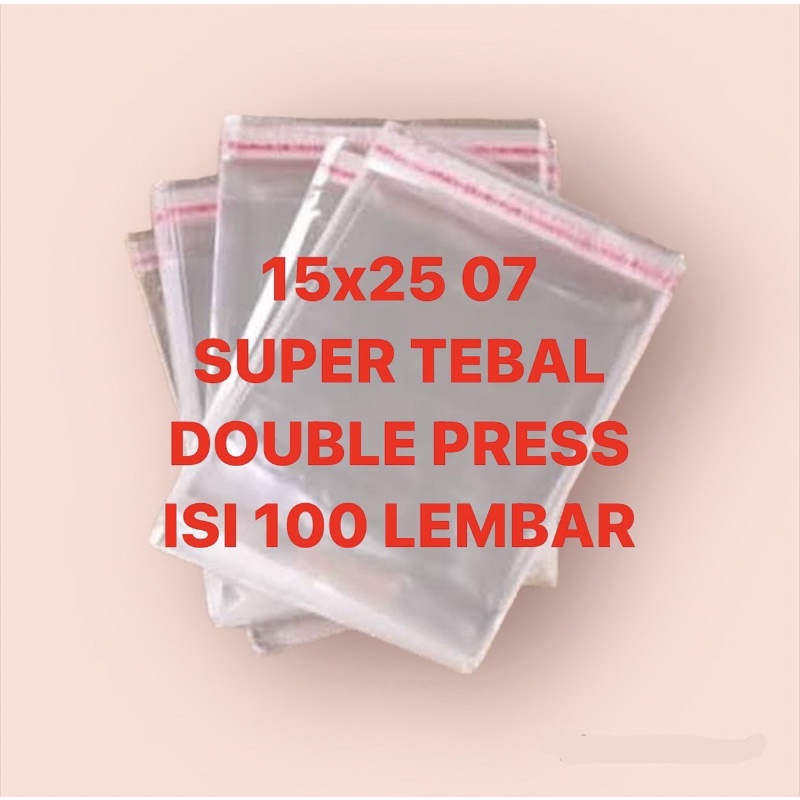 15x25 07 | PLASTIK OPP SEAL BAJU ANAK / HIJAB / SCARF SUPER TEBAL