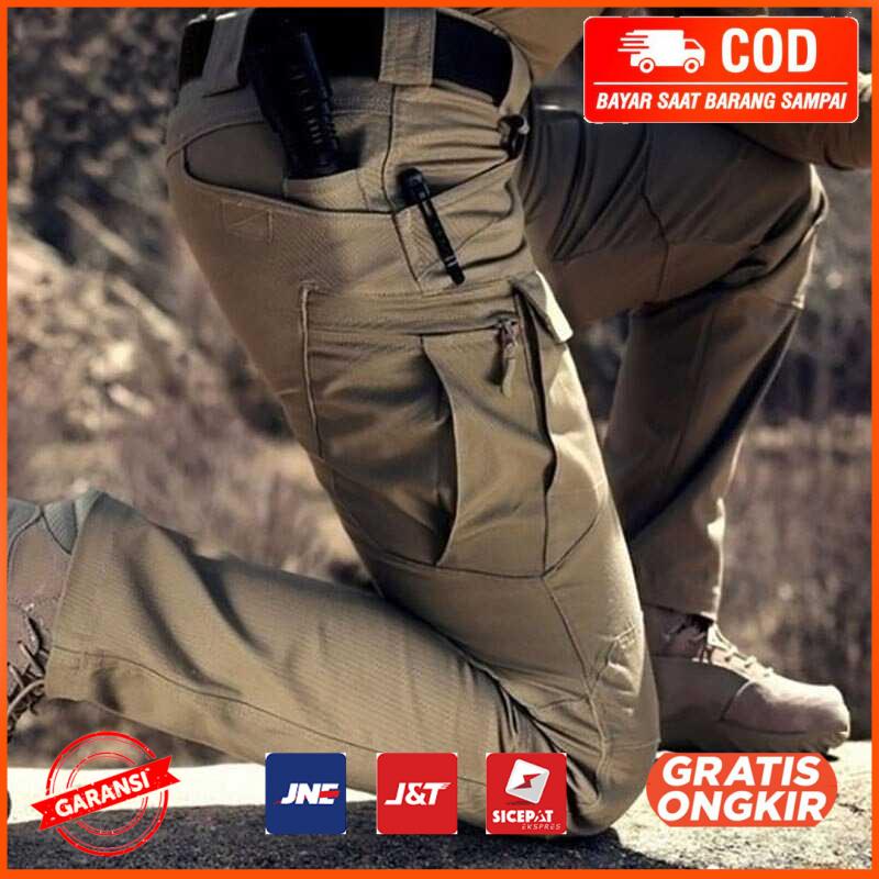 Celana Panjang Cargo Pria Tactical Training Suit iX7