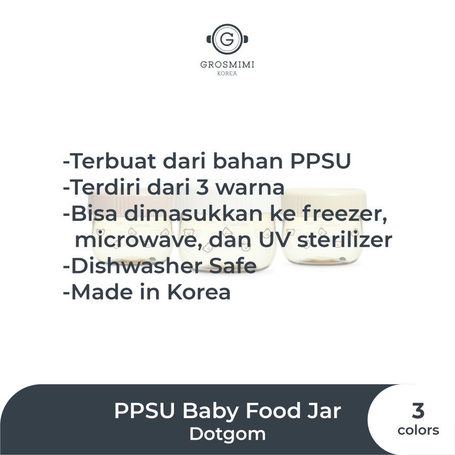 GROSMIMI PPSU DOTGOM Baby Food Jar