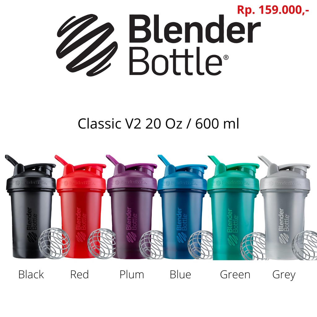 BlenderBottle Classic V2 Shaker Bottle Perfect for Protein Gym Fitness Blender Bottle