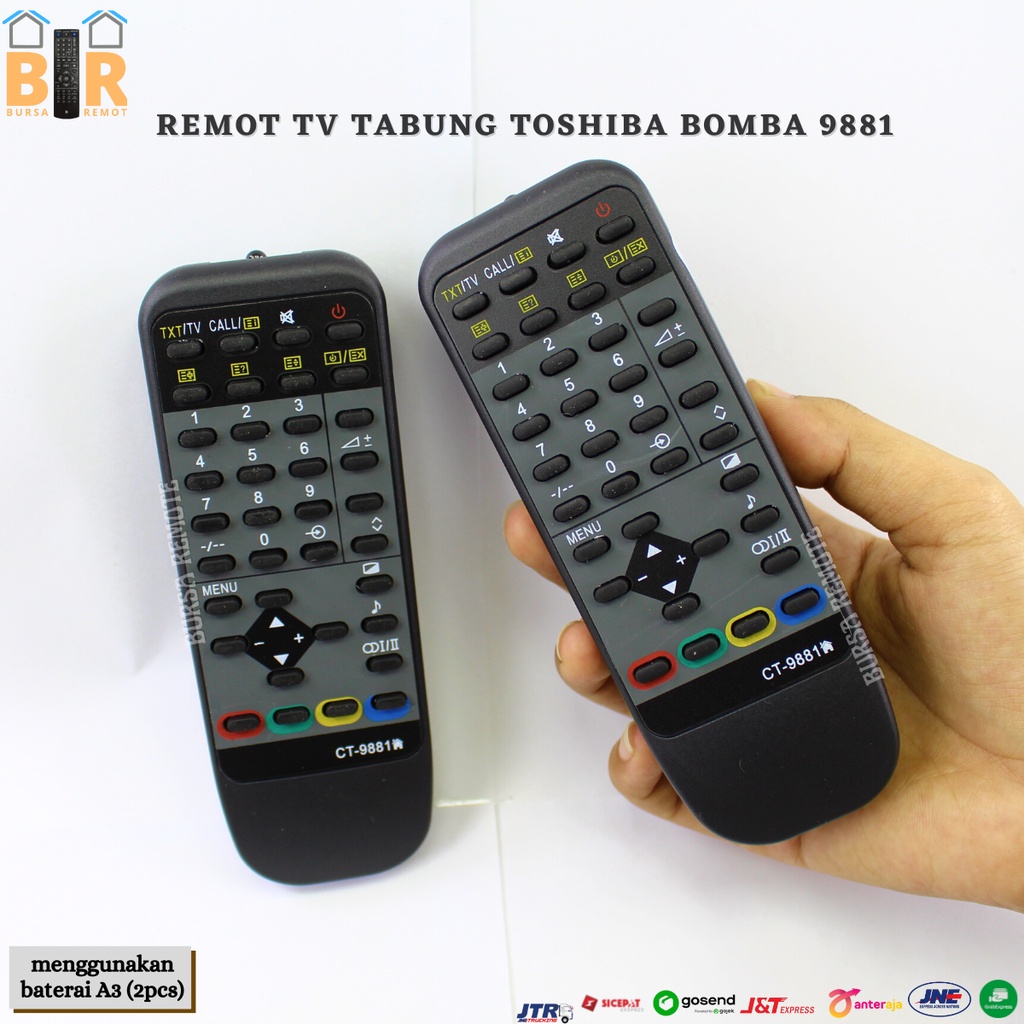 Remot Remote TV TOSHIBA Tabung BOMBA tanpa setting series