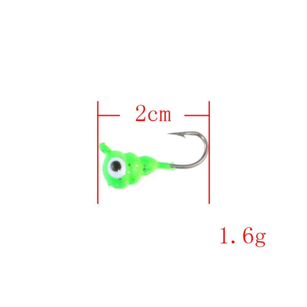 Top 6Pcs Musim Dingin Es Memancing Umpan Penyeimbang Buatan Walleye Lead Hard Hook