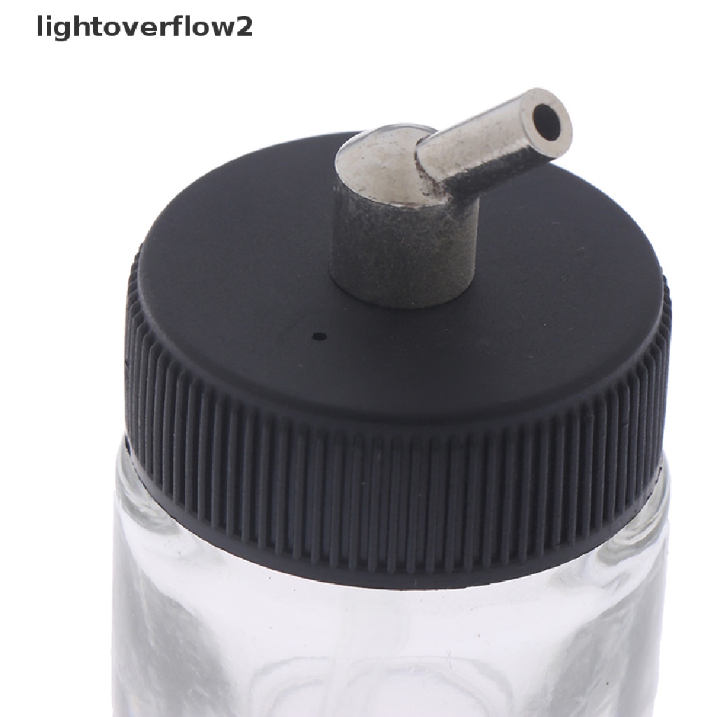 (lightoverflow2) Botol Kaca Airbrush 22CC Dengan Tutup Hisap Untuk Nail Art (ID)