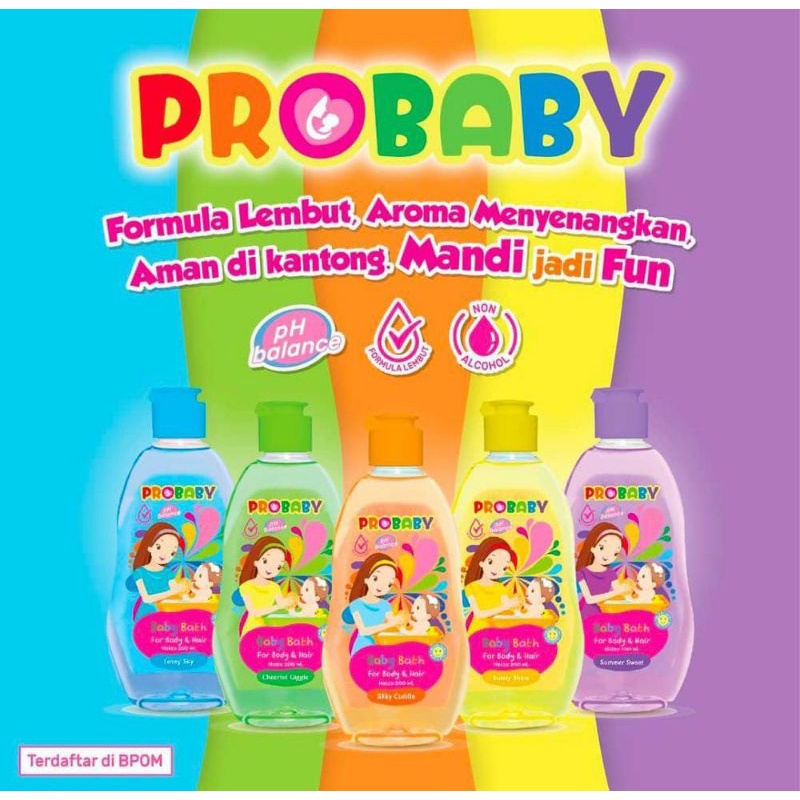 Probaby Bath Sabun Mandi 2in1 for Body &amp; Hair 200ml/ 230ml