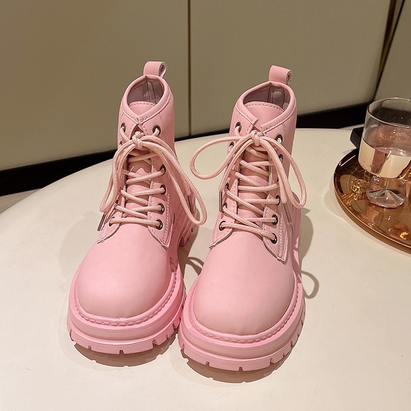 ✅PINKEY P077 Sepatu Sneakers Boots Wanita Boot Shoes Import