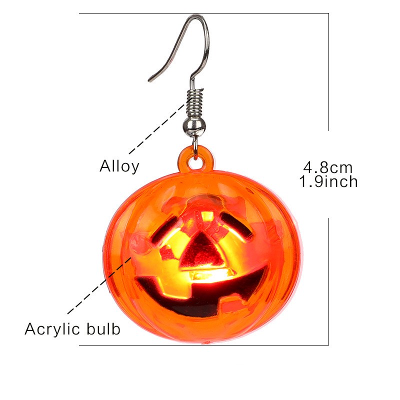 Anting Desain Labu Hantu Halloween Bahan Akrilik Untuk Wanita