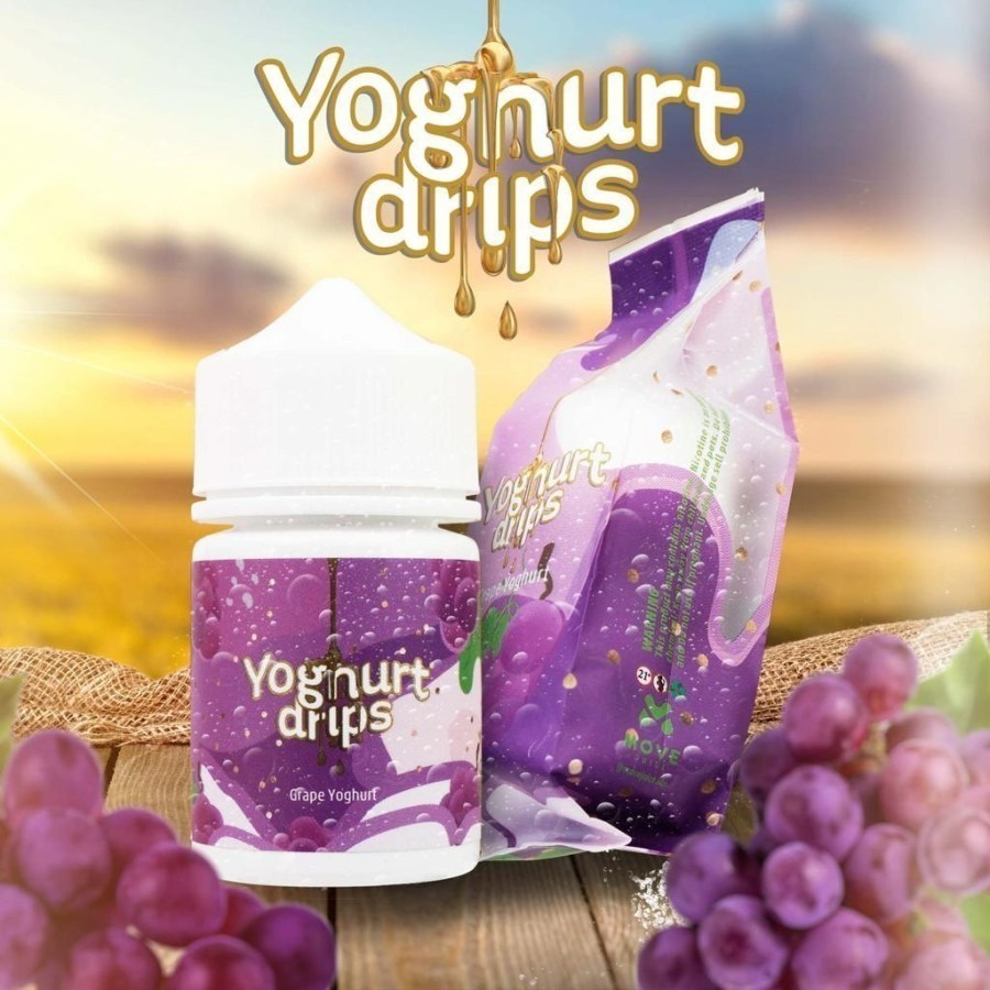 FREEBASE LIQUID YOGHURT DRIPS V3 60ML ORIGINAL YOGHURT DRIPS GRAPE