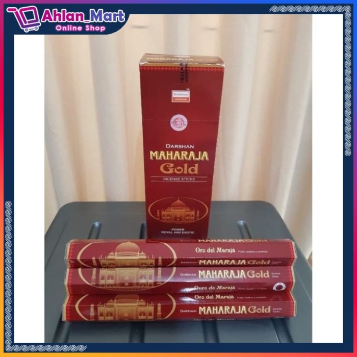 Ecer Dupa Aromaterapi Hexa Darshan Maharaja India Gold Long Panjang