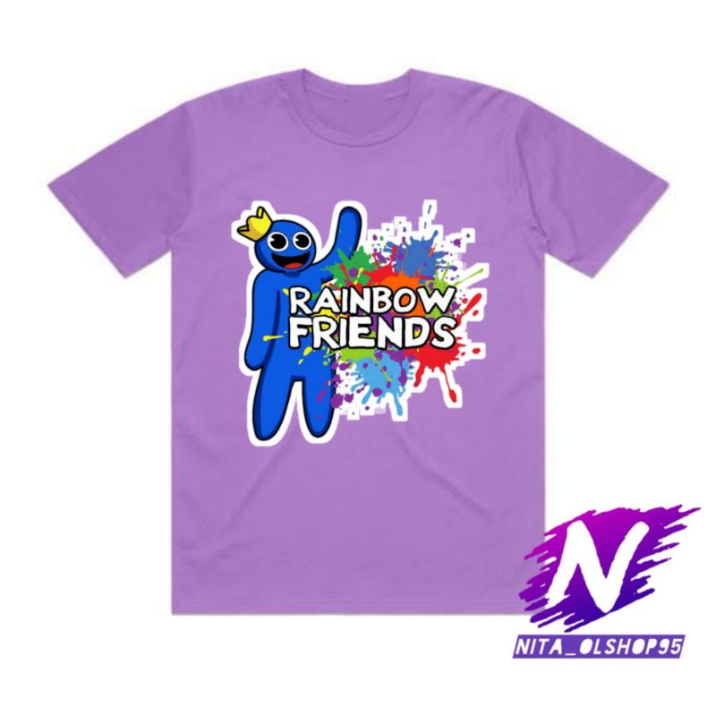 baju anak kaos anak rainbow friends blue karekter