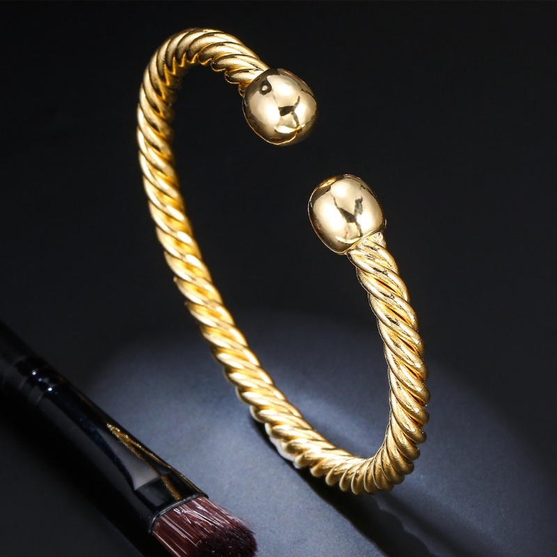 Goldkingdom Fashion Perhiasan 24K Bangkok Aksesoris Ready Stock Gelang Kesehatan Magnetik Memutar Perlindungan Radiasi Elektroplating Pecinta Cinta Interlace Gelang