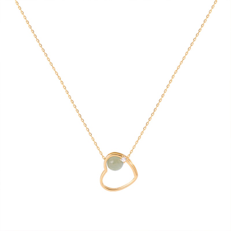 Fancyqube Kalung Liontin Ranting Bunga Chalcedony Agate Natural Untuk Wanita