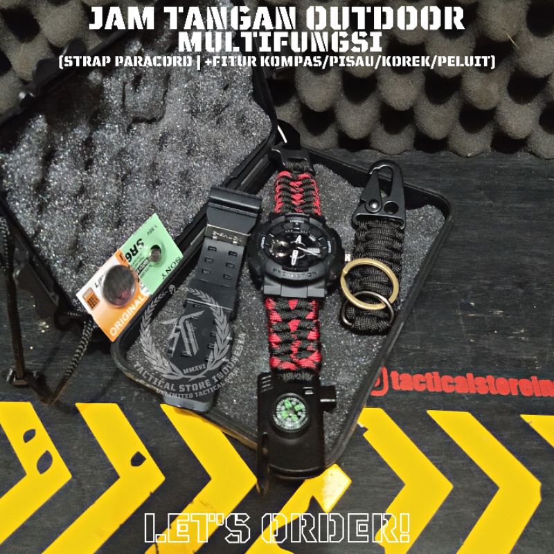 Jam Tangan Paracord Custom - Jam Tangan Tactical Outdoor Survival TSI SERIES #04