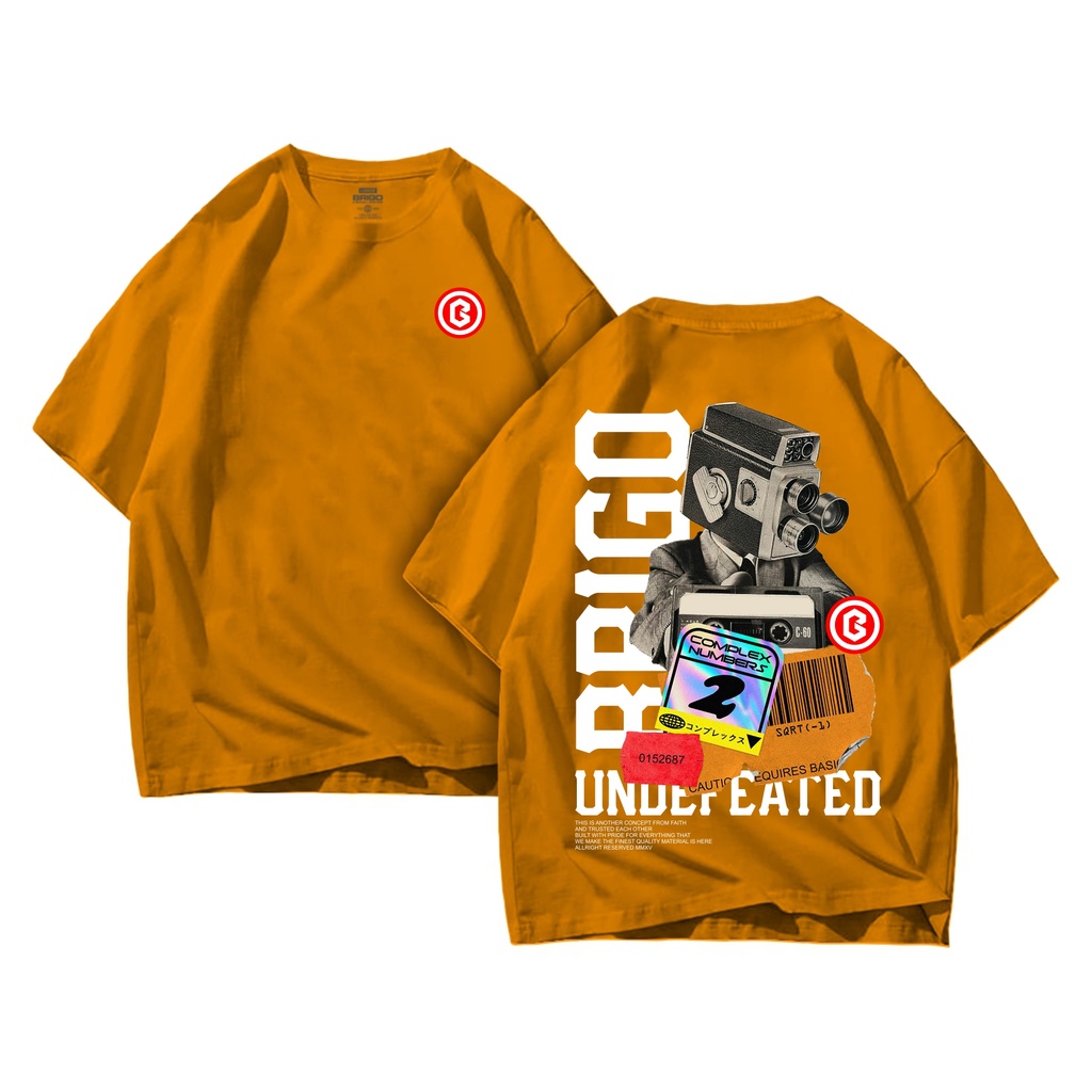 BRIGO Kaos Oversize UNDIFEATED BEHIND II Kaos Oversize Print DTF II Kaos Jumbo Size Pria &amp; Wanita