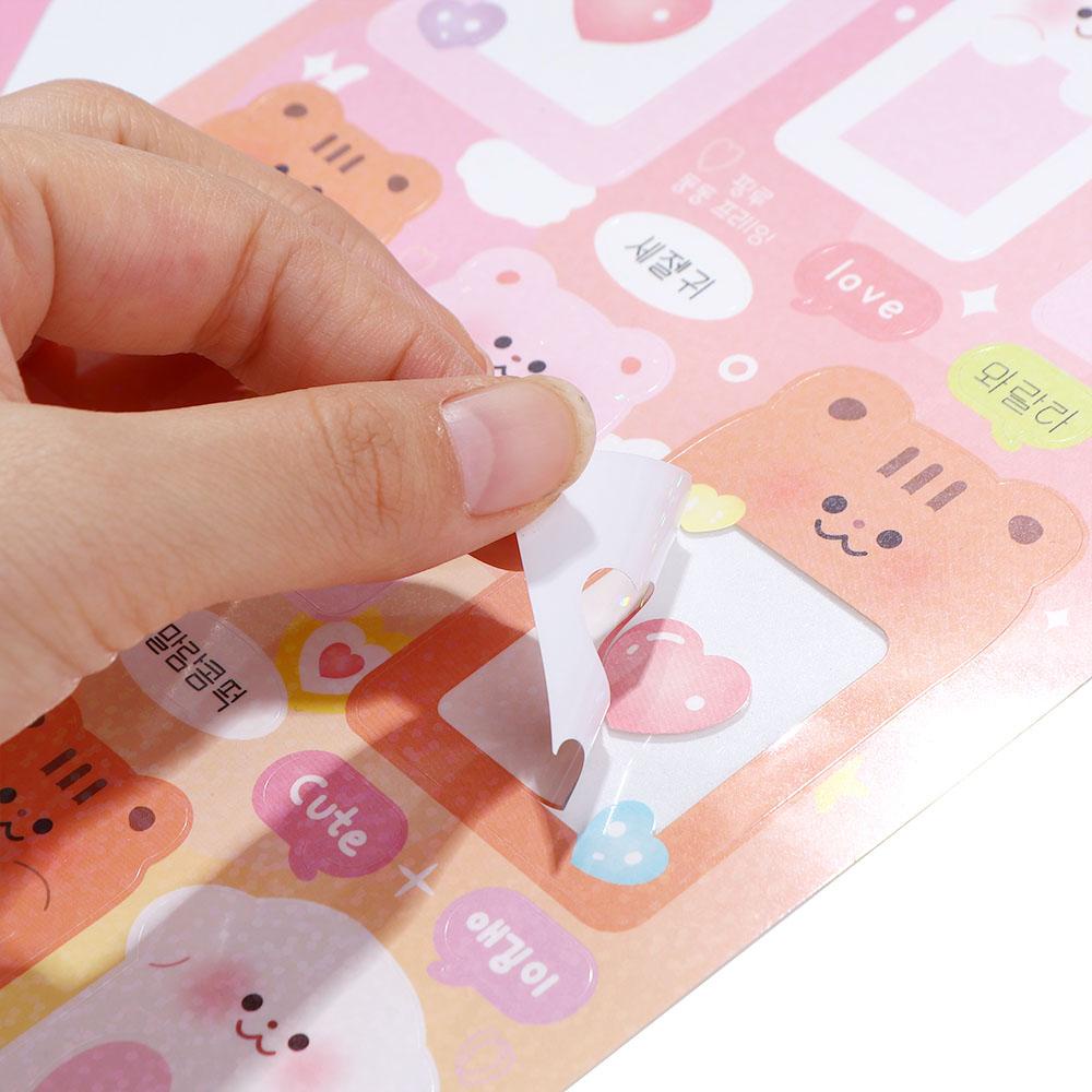 Lanfy Stiker Bingkai Foto Kawaii Aesthetics Hand Akun Alat Tulis Korea Ins Idol Card Decor