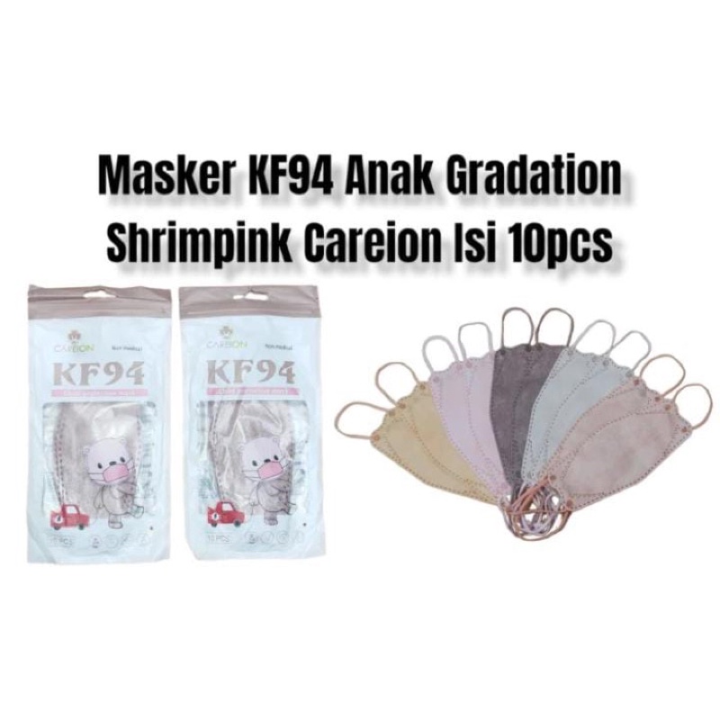 MASKER Kf 94 Careion Anak Gradation Warna 4ply  Mix Isi 10pcs