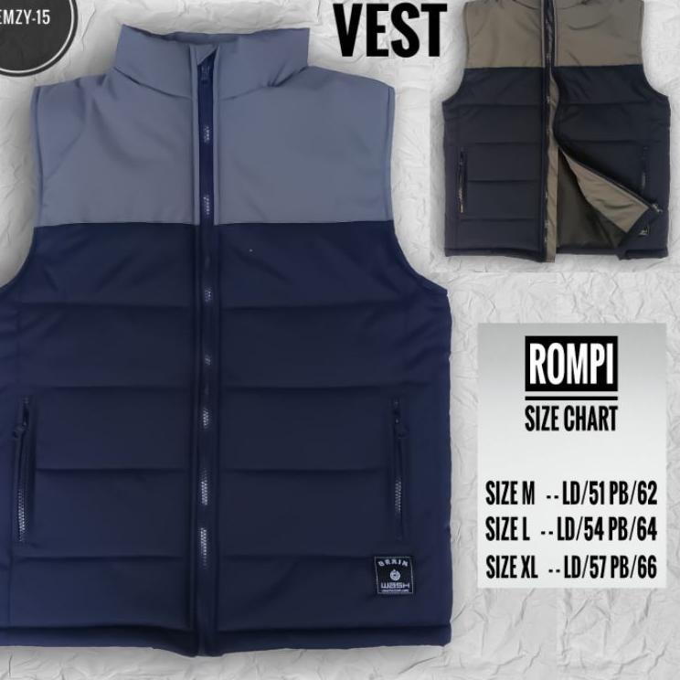 Terlaris Jaket Rompi Parasut/Jaket Rompi Tebal/Rompi Parasut Tebal