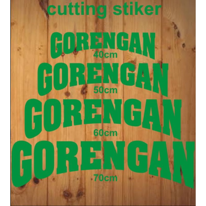 stiker cutting sticker variasi gorengan