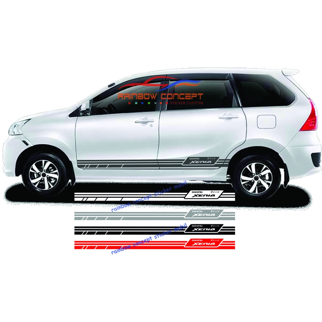 sticker cutting mobil daihatsu xenia kanji stiker list striping mobil xenia deluxe old/new