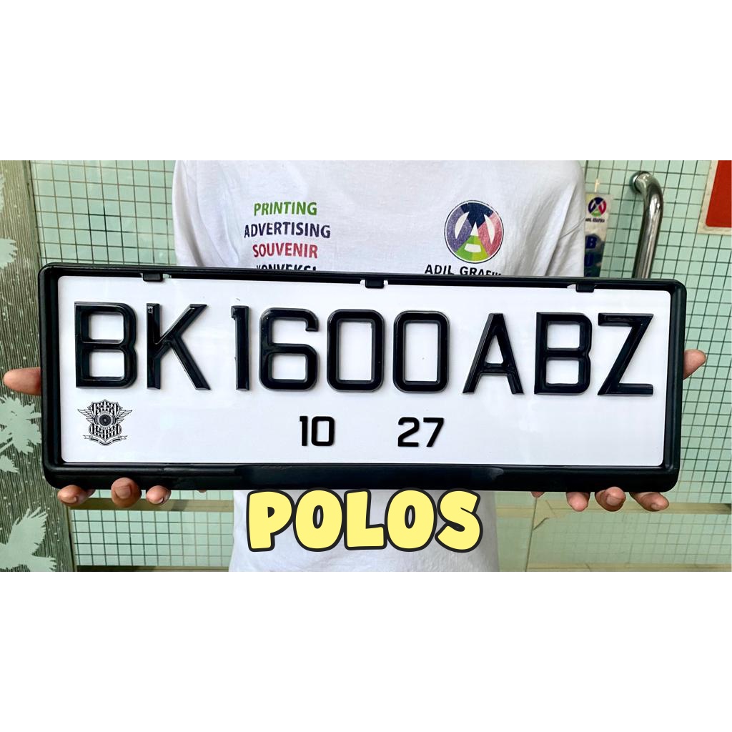 PLAT PUTIH NOMOR HITAM / GLITER DAN POLOS SINGAPORE FREE COVER