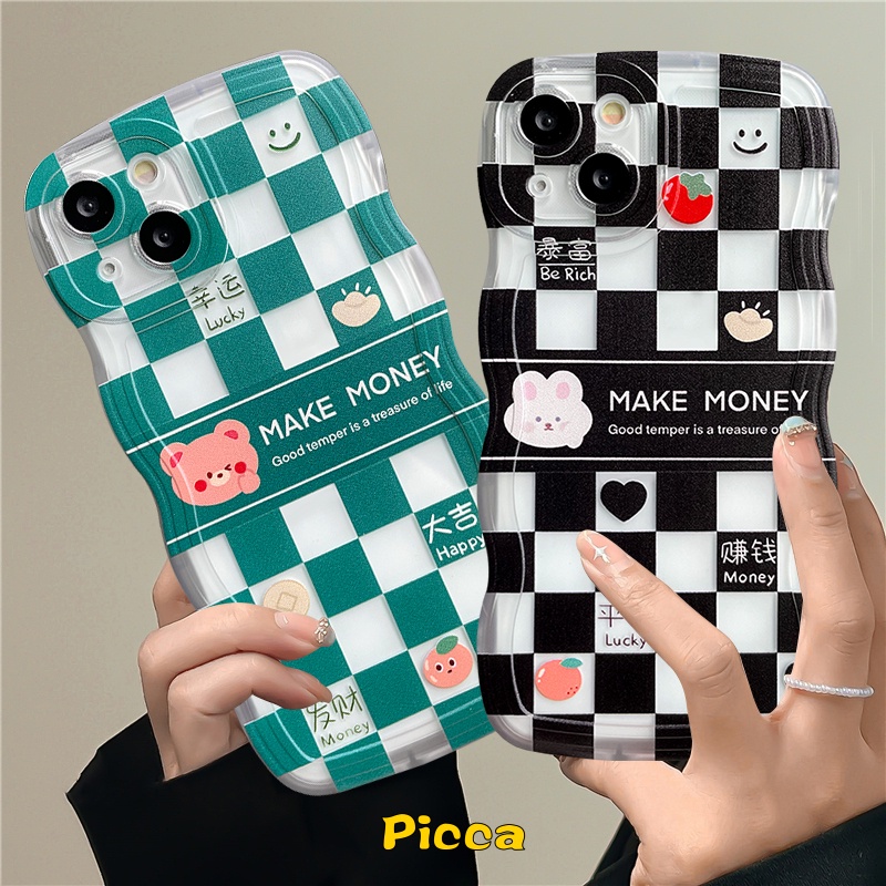 Soft Case Bahan Tpu Motif Beruang Kelinci Untuk IPhone 7 8 14 Plus 11 13 12 14 Pro Max XR 6 6s Plus XS Max X SE 2020