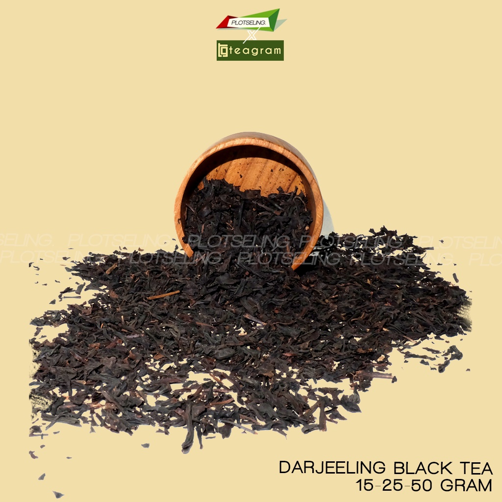 Teh Hitam Single Origin DARJEELING TEA Import Asli Olahan Kebun Teh Darjeeling India Ukuran 15gr 25gr 50gr Teh Seduh Rumahan Teh Seduh Kafe Daun Teh Hitam Seduh Asli Bukan Teh Bunga Mix Tea Blend Minuman Teh Sehat Antioksidan