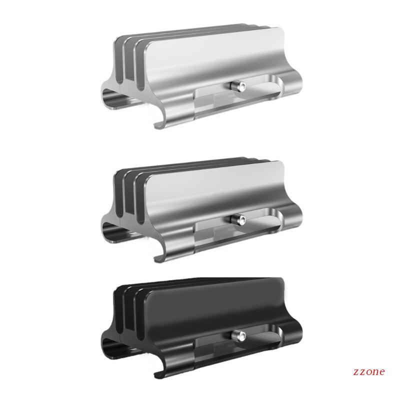 Rak Stand Holder Laptop Vertikal 3 Slot Bahan Aluminum Untuk Laptop 12-32mm / 0.47-1.25 &quot;