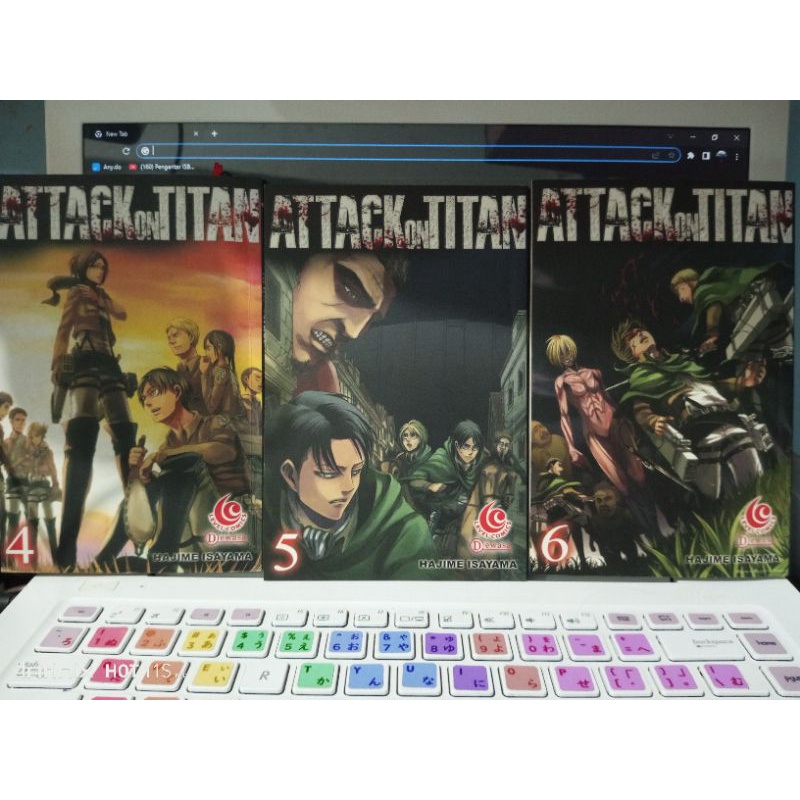 Komik Manga Attack On Titan Shingeki no Kyojin vol. 4 5 6 Bahasa Indonesia