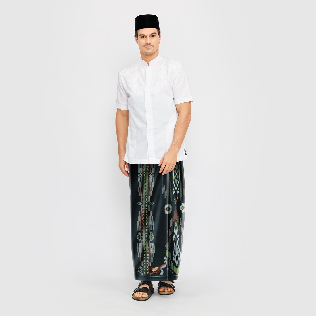 Sarung ATLAS Idaman 555 Kembang Motif BHS SGE Hijau Olive