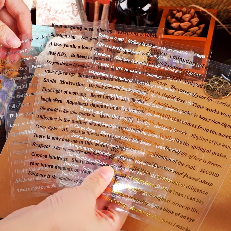 

Quote bahan PET for scrapbook journal journaling bujo