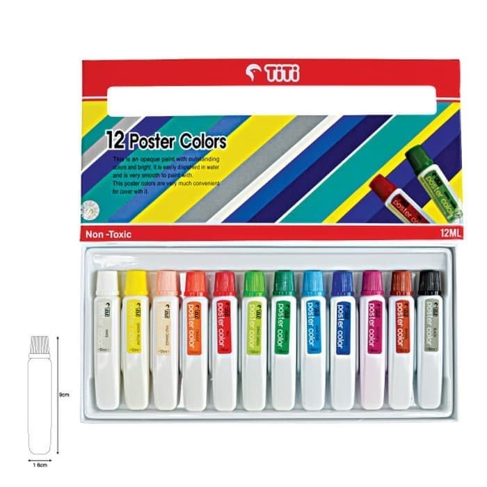 

Jual Cat Poster Titi 12 Colors 12Ml Tube ( Set ) Original Bergaransi