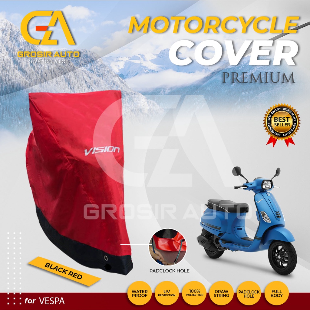 SARUNG PENUTUP BODY COVER / SELIMUT MOTOR VESPA VISION PREMIUM WATERPROOF