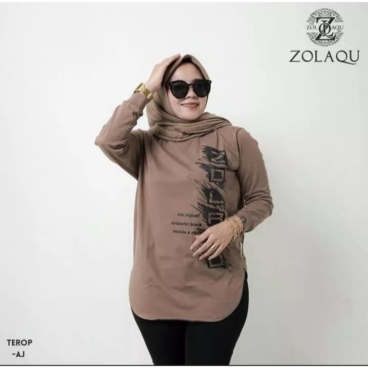 KAOS ZOLAQU TERBARU ATASAN SEMI TUNIK PAKAIAN WANITA OUTFIT CLOTHING BAJU BLOUSE BLUS CASUAL SWEATER