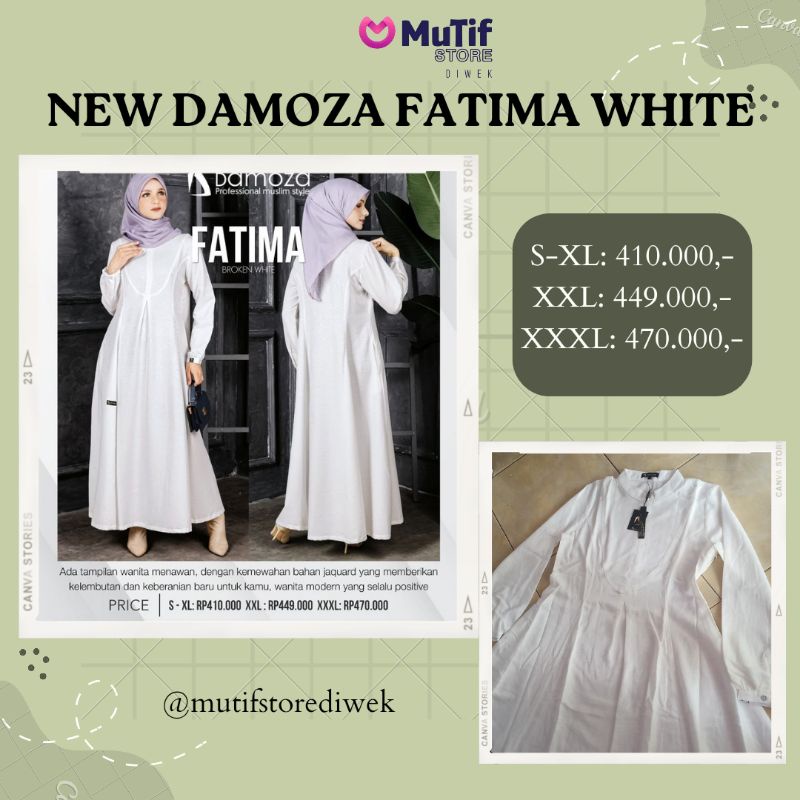 MUTIF GAMIS DAMOZA FATIMA BROKEN WHITE