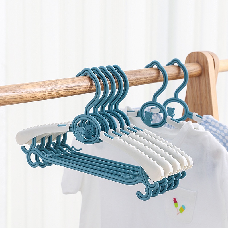 AVVET Hanger Plastik Karakter Gantungan Baju Anak Warna Pastel Lucu Adjustable Baby Hangers Clothes Murah Import