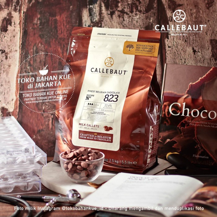 

ORIGINAL MURAH Callebaut 823 MILK Couverture Chocolate 1kg Coklat 33,6% Cokelat Coin