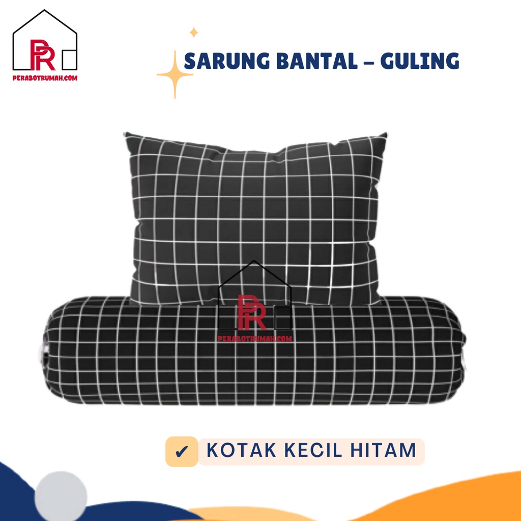 Sarung Bantal Guling Kotak Kotak Homemade / Sarung Guling Tidur Motif Aesthetic