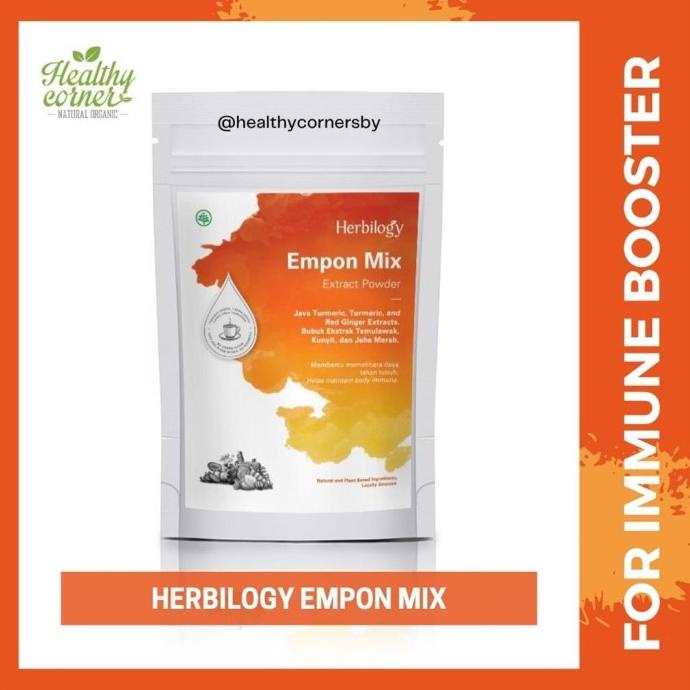 

Empon Mix Herbilogy ( Bubuk Kunyit Temulawak Jahe Merah ) 100g HARGA DISKON