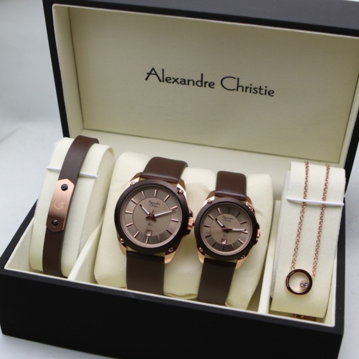 JAM TANGAN ALEXANDRE CHRISTIE AC 8667 BOX SET COUPLE ORIGINAL GARANSI 1 TAHUN