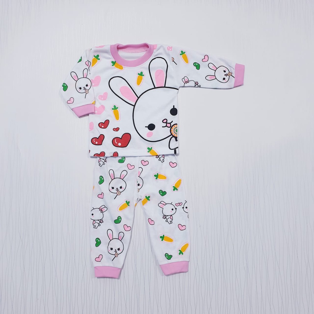 Piyama Anak Cewek Motif Kelinci Baju Baby Gracia