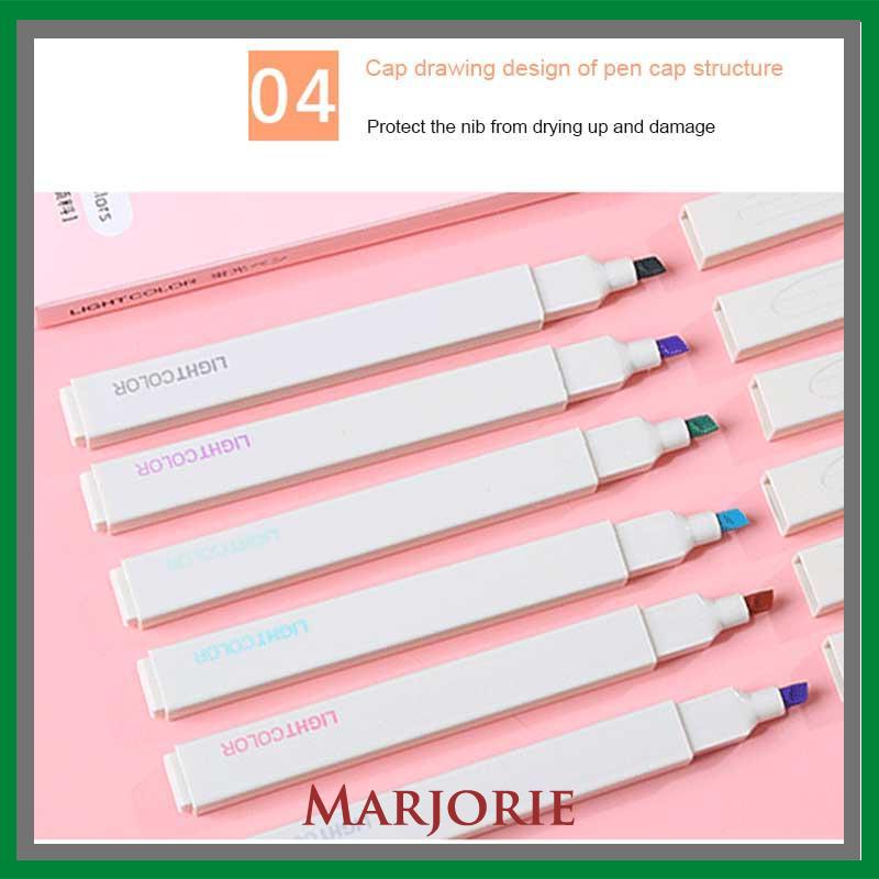 COD multicolor pena stabilo siswa 6PCS/set Stabilo / highlighter pastel 6 colors warna-MJD