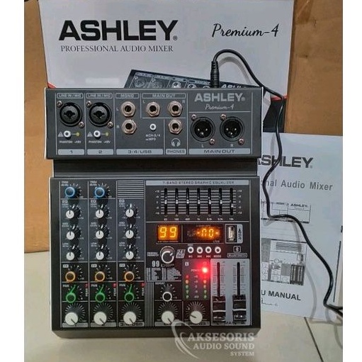 Mixer ASHLEY Premium 4 Original Efek Digital Reverb 99Dsp Kualitas bagus