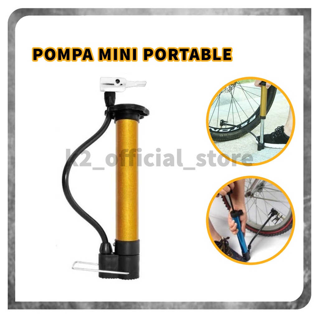 POMPA BAN SEPEDA Mini Portable / Pompa Ban Sepeda Portable Multifungsi