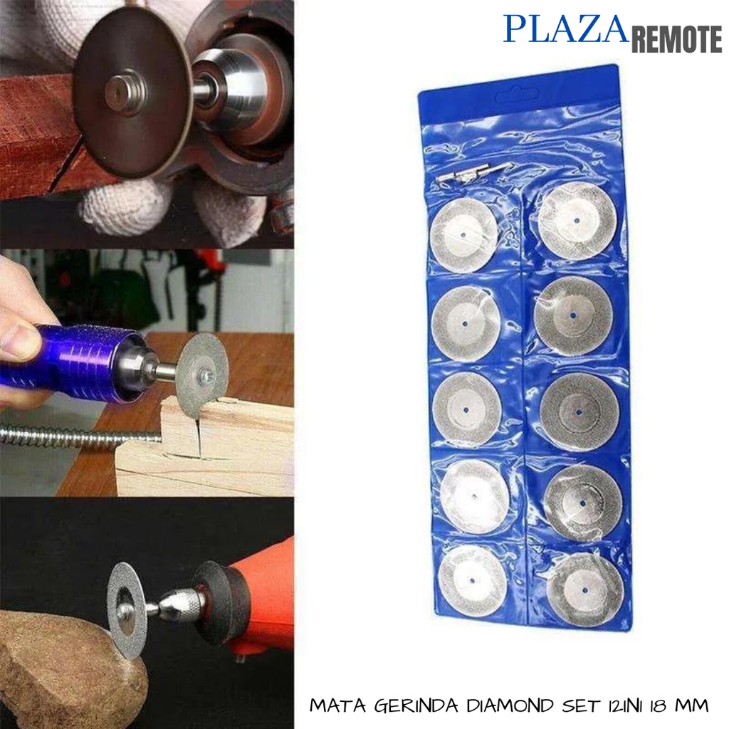 18 MM MATA GERINDA POTONG BESI BATU MINI CUTTING GRINDING WHEEL SET 12IN1